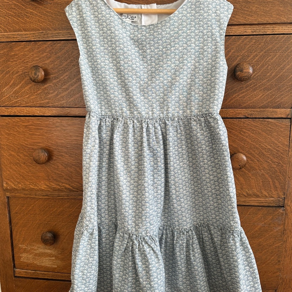 Pippa & Julie Light Blue Floral Tiered Summer Dress